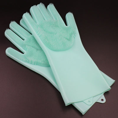 Gants multicolores de vaisselle de silicone de cuisine, gants écologiques de main de silicone