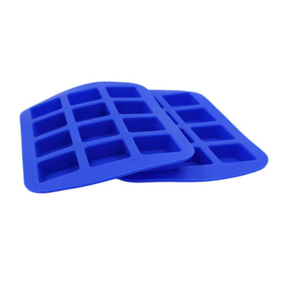 Plateaux flexibles bleus durables de glaçon, moule personnalisé insipide de glaçon de silicone