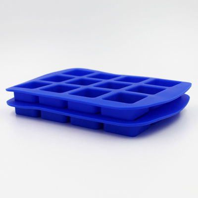 Plateaux flexibles bleus durables de glaçon, moule personnalisé insipide de glaçon de silicone
