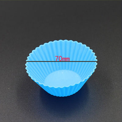 Moule pratique non toxique de petit gâteau de silicone, caisses de cuisson micro-ondables de silicone