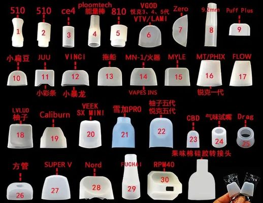 Silicone pratique non toxique d'embout d'égouttement, embouts d'égouttement résistants à la chaleur de cigarette d'E