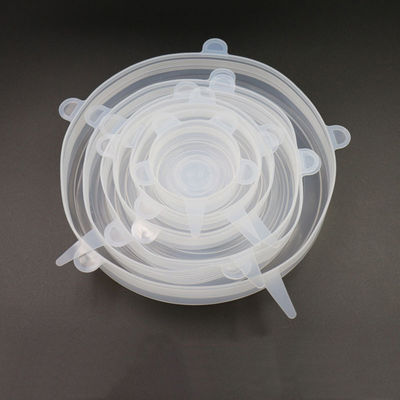 Couvercles réutilisables de bout droit de silicone de catégorie comestible pour des cuvettes recyclables