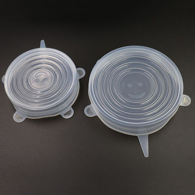 Couvercles réutilisables de bout droit de silicone de catégorie comestible pour des cuvettes recyclables