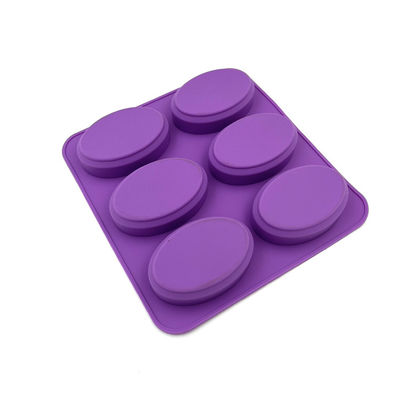 Couleur pourpre inodore légère de silicone de moule ovale durable de savon