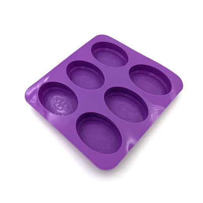 Couleur pourpre inodore légère de silicone de moule ovale durable de savon