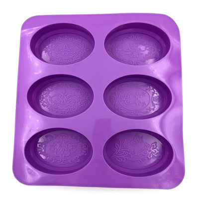 Couleur pourpre inodore légère de silicone de moule ovale durable de savon
