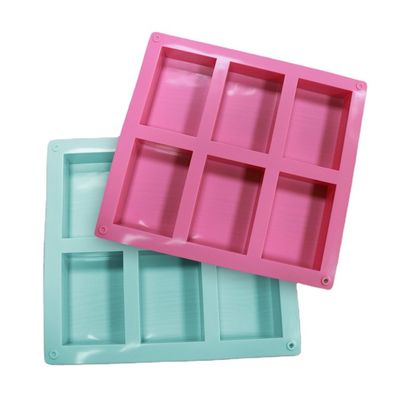 Moule à savon en silicone rectangulaire résistant à la chaleur anti-adhésif inodore fait maison