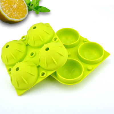 Couleur verte grise sphérique durable de cavité du plateau 4 de glaçon de boule de cocktails