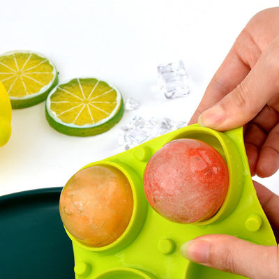 Couleur verte grise sphérique durable de cavité du plateau 4 de glaçon de boule de cocktails