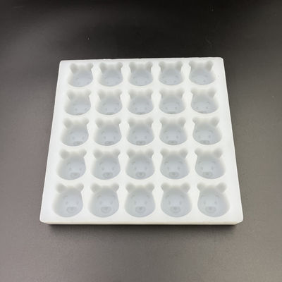 Moules inodores réutilisables de bonbon dur à silicone, 25 moules gommeux pratiques d'ours de cavité
