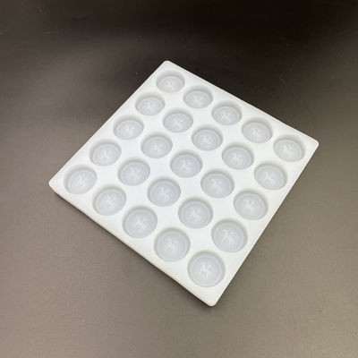 Plateaux ronds de moule de sucrerie de silicone de glace réutilisables 25 cavités diamètre 35mm