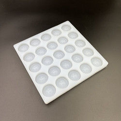 Plateaux ronds de moule de sucrerie de silicone de glace réutilisables 25 cavités diamètre 35mm