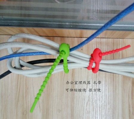Serres-câble insipides d'approvisionnements en caoutchouc de silicone de Multiscene pour lier réutilisable
