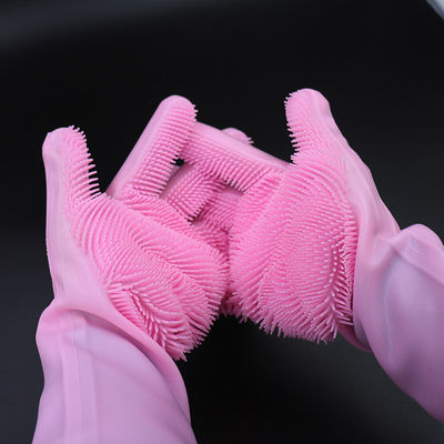 Gants multicolores de vaisselle de silicone de cuisine, gants écologiques de main de silicone