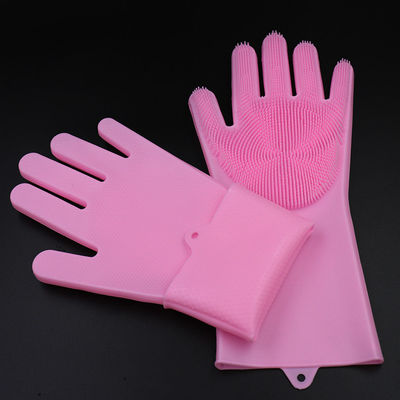 Gants multicolores de vaisselle de silicone de cuisine, gants écologiques de main de silicone
