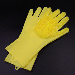 Gants multicolores de vaisselle de silicone de cuisine, gants écologiques de main de silicone