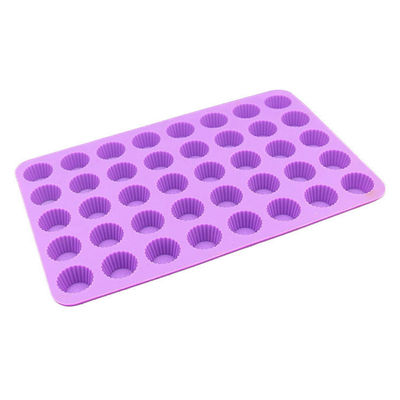 Moule à gâteau en silicone réutilisable résistant à la chaleur 40 cavités antiadhésives